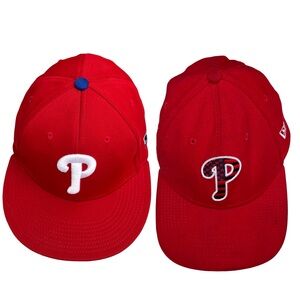 Philadelphia Phillies Hat Lot New Era 4th of July & OC Sports Fitted Caps MLB